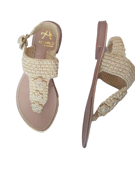 sandalias en crochet modelo 1