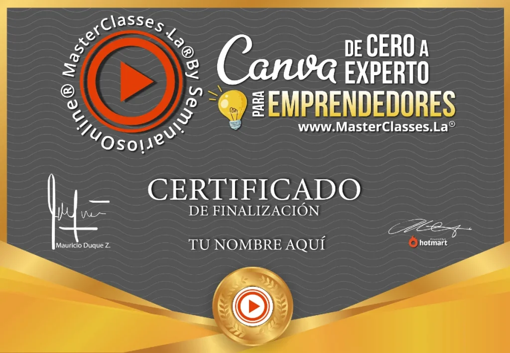 certificado canva